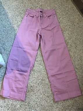 American Eagle Outfitters Mauve Wide-Leg Pants